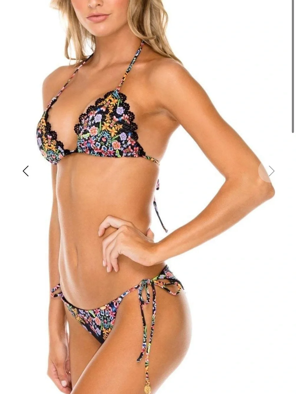 LULI FAMA NOCHES DE SEVILLA TRIANGLE BIKINI TOP AND BOTTOMS SIZE M - Picture 14 of 14